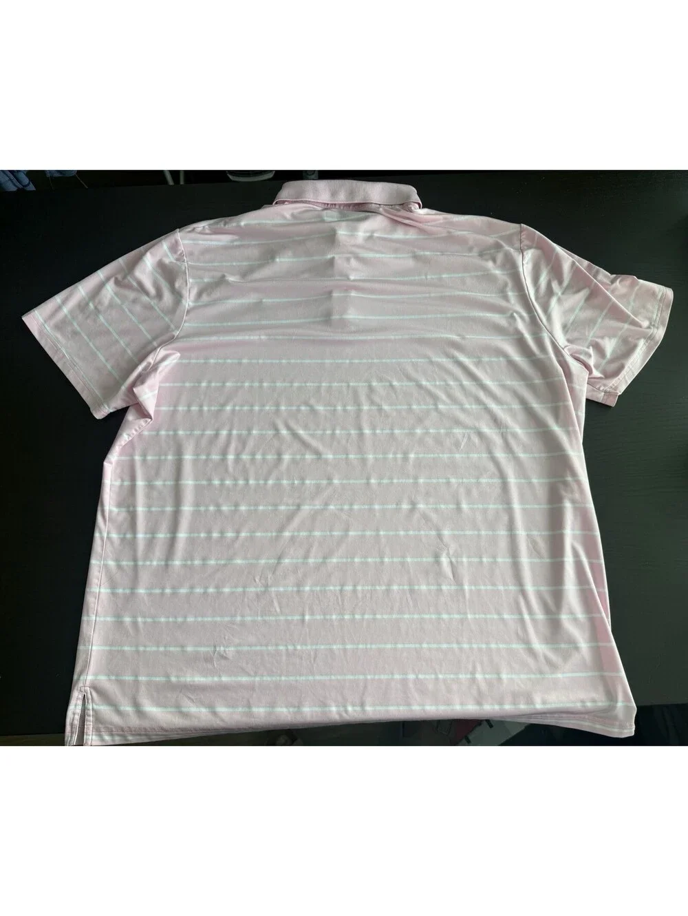 Polo Ralph Lauren Performance Golf Shirt Men XXL Pink White Striped Short Sleeve